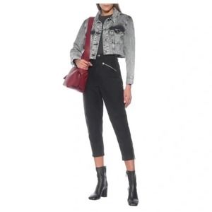 FRAME Moto Zip high-rise Jeans in Washed Black 27
